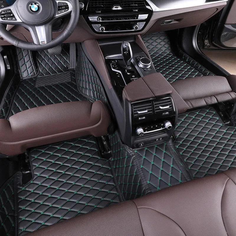 Gray TPE XPE car floor mat for five seats with odourless non-slip surface