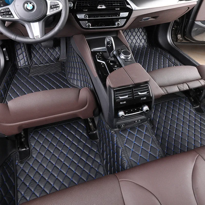 Gray TPE XPE car floor mat for five seats with odourless non-slip surface