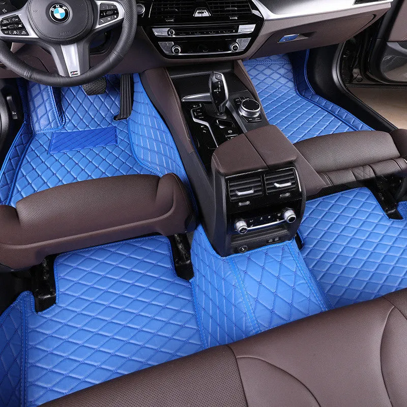 Gray TPE XPE car floor mat for five seats with odourless non-slip surface