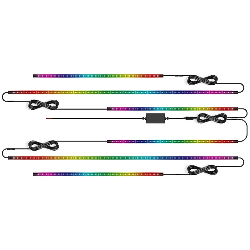 Bluetooth APP controlled magic colour streamer car chassis lights with silicone housing for universal vehicle fit