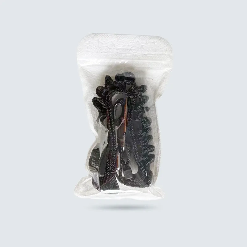Pet elastic reflective retractable car seat belt in black polyester webbing with clip, 75cm length