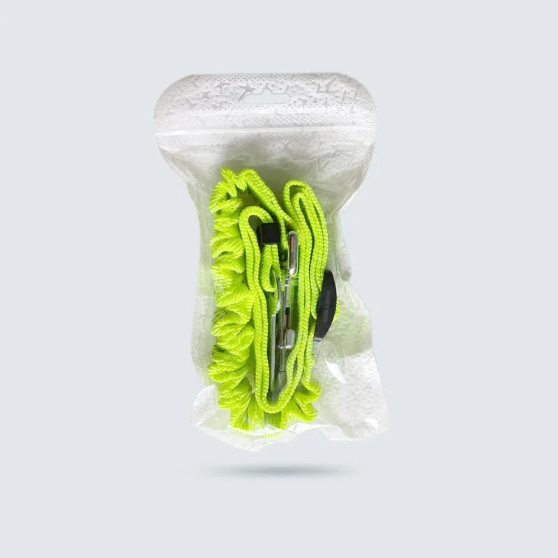 Pet elastic reflective retractable car seat belt in black polyester webbing with clip, 75cm length