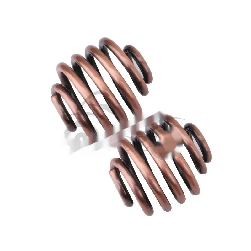 Metal electroplated motorcycle seat cushion spring clip in long round silver option