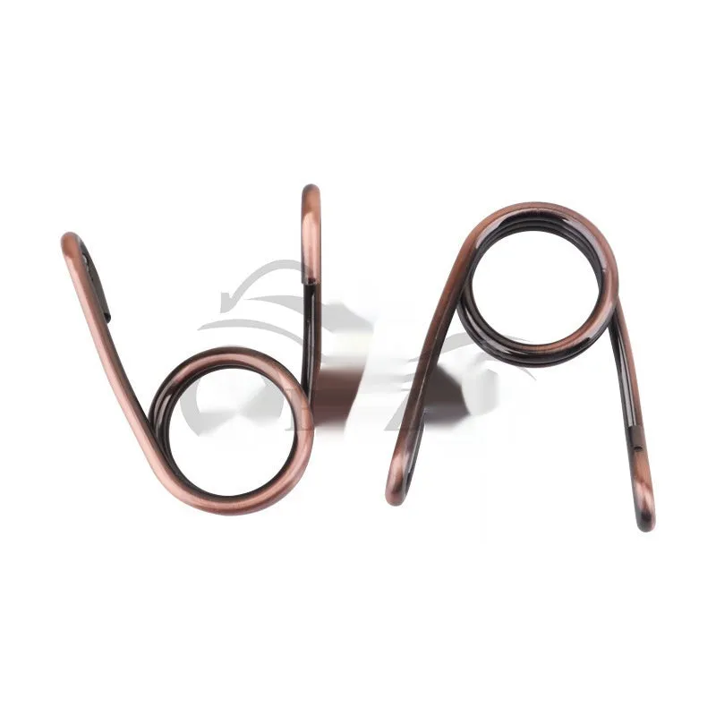Metal electroplated motorcycle seat cushion spring clip in long round silver option