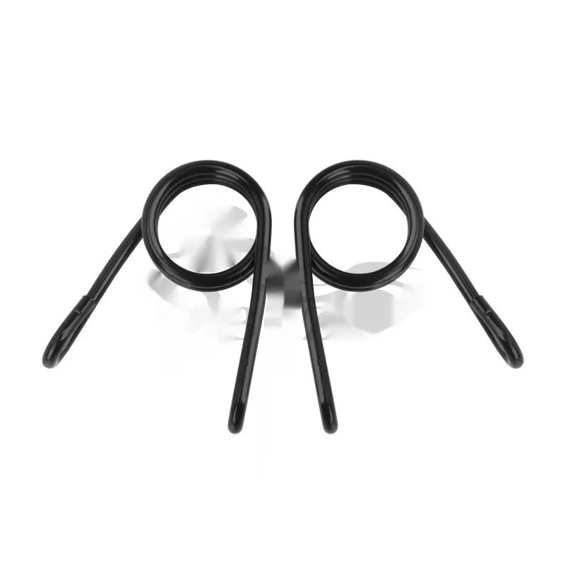Metal electroplated motorcycle seat cushion spring clip in long round silver option