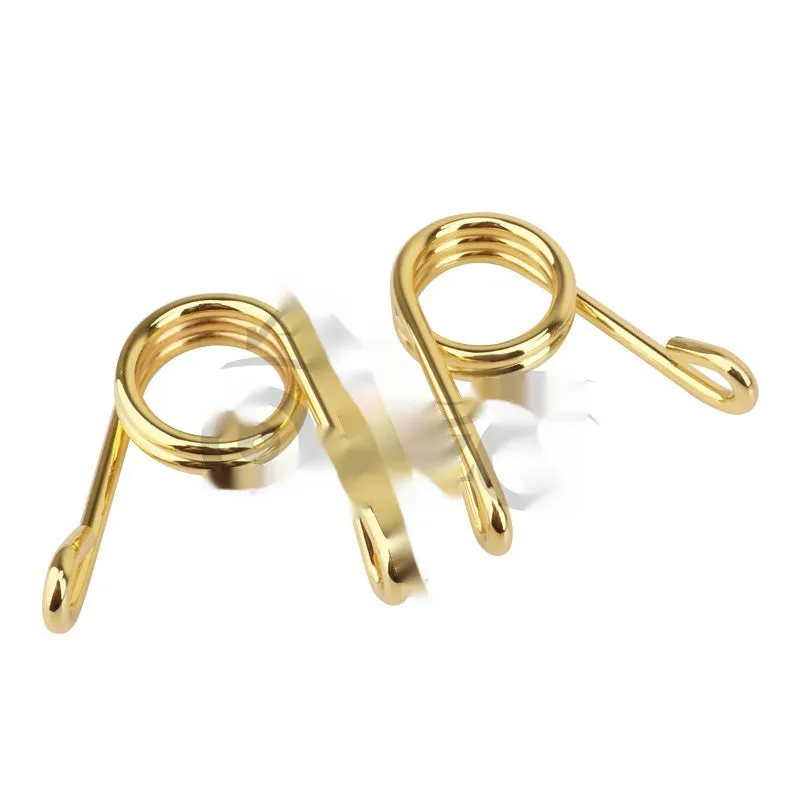 Metal electroplated motorcycle seat cushion spring clip in long round silver option