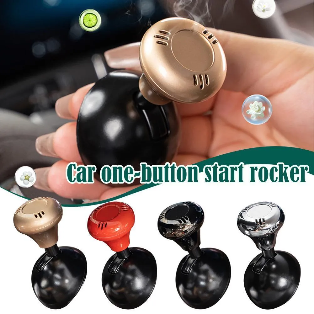 Car one-click start rocker with small red head plastic and alloy construction in noble red colour for engine start stop