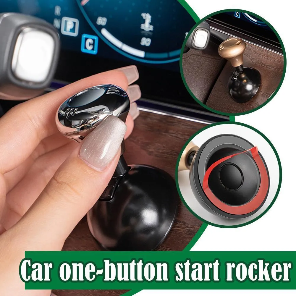 Car one-click start rocker with small red head plastic and alloy construction in noble red colour for engine start stop