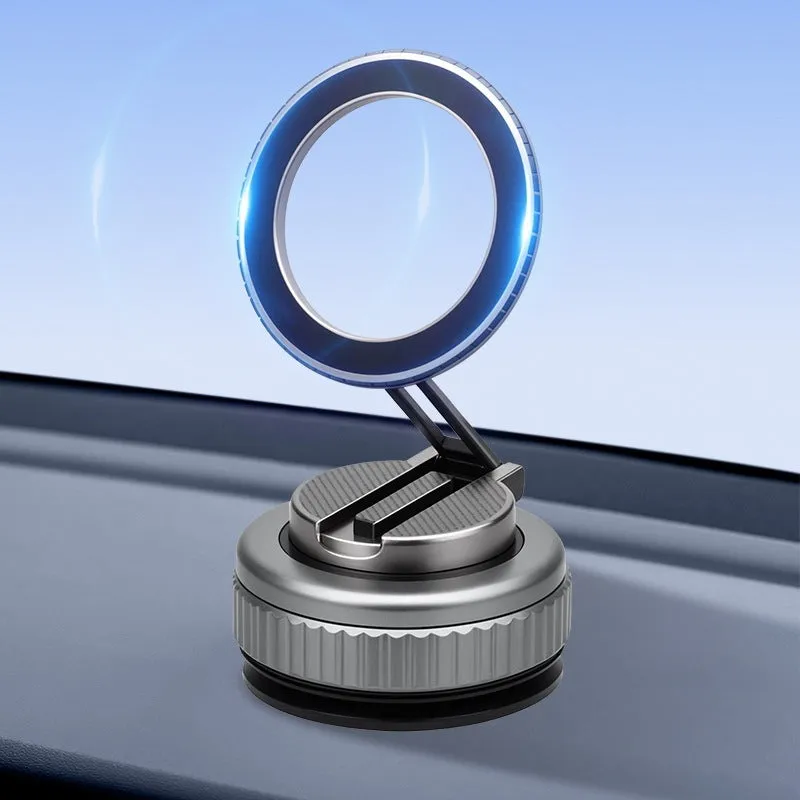 G712 three-axis magnetic suction on-board bracket in silver with 15W wireless charging