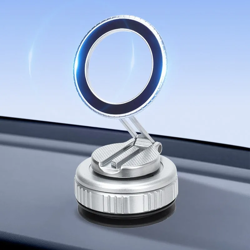 G712 three-axis magnetic suction on-board bracket in silver with 15W wireless charging