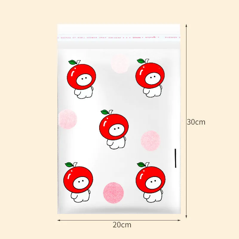 PE car trash adhesive clean bag with green foot dragon design stuck on car door panel