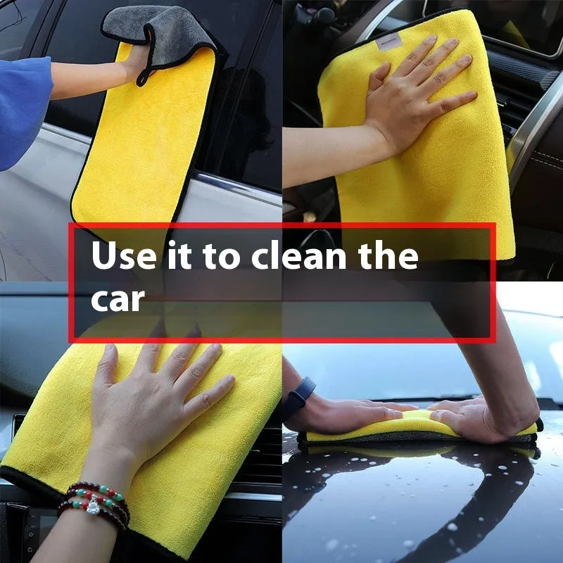 Special absorbent lint-free coral fleece car wash towel in 30x30cm size