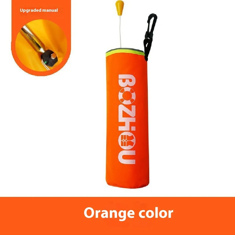 Automatic inflatable life jacket in orange with gas cylinder and 600D Oxford cloth construction for fishing and car use