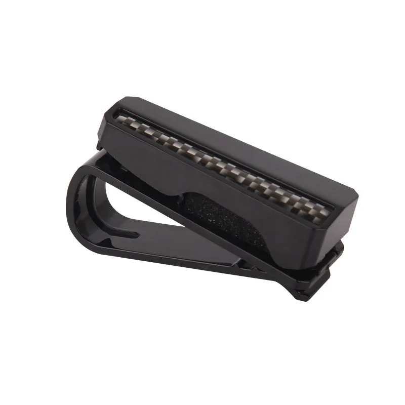 Car sunshade sunglasses holder multifunctional clip in black PC material