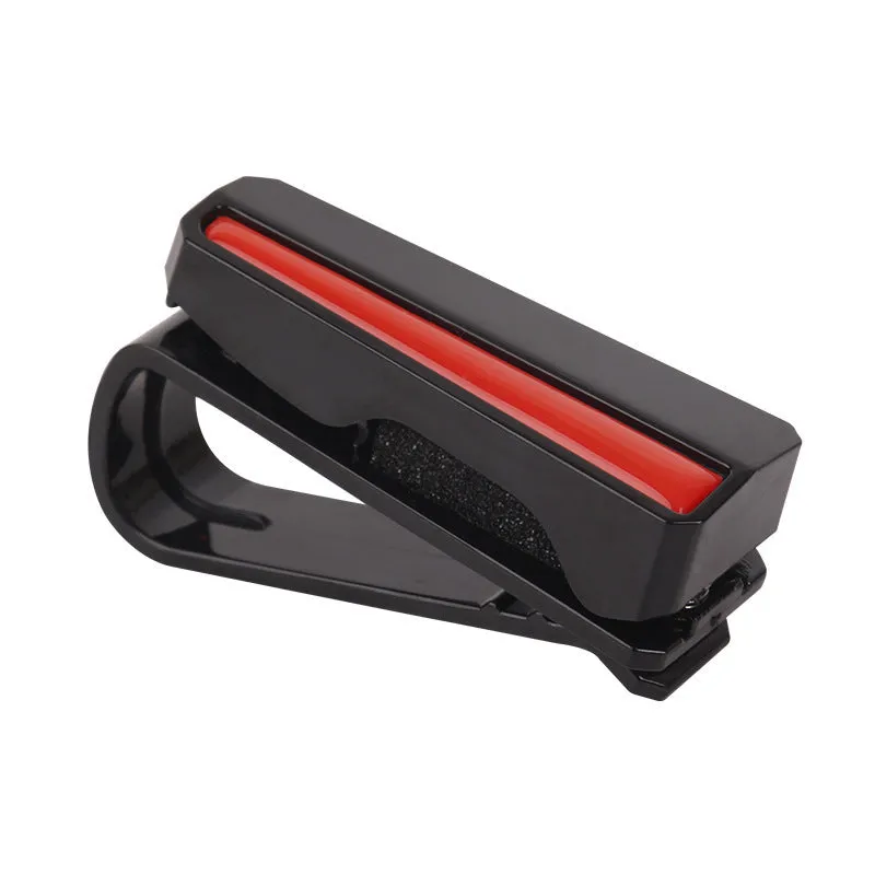 Car sunshade sunglasses holder multifunctional clip in black PC material