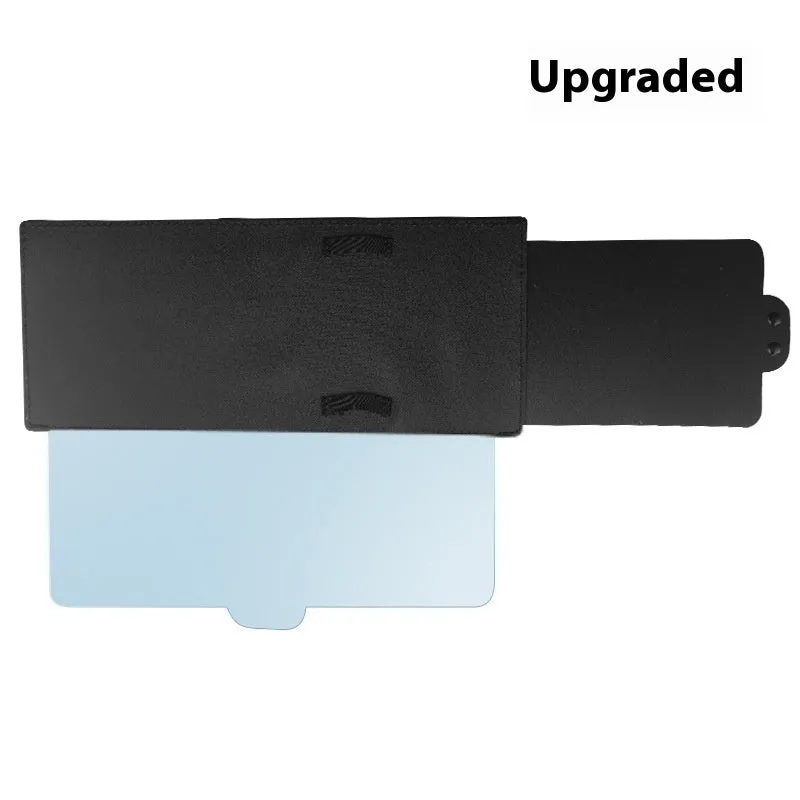 Retractable car sun shade PU leather 31x13cm anti-glare business style solid colour