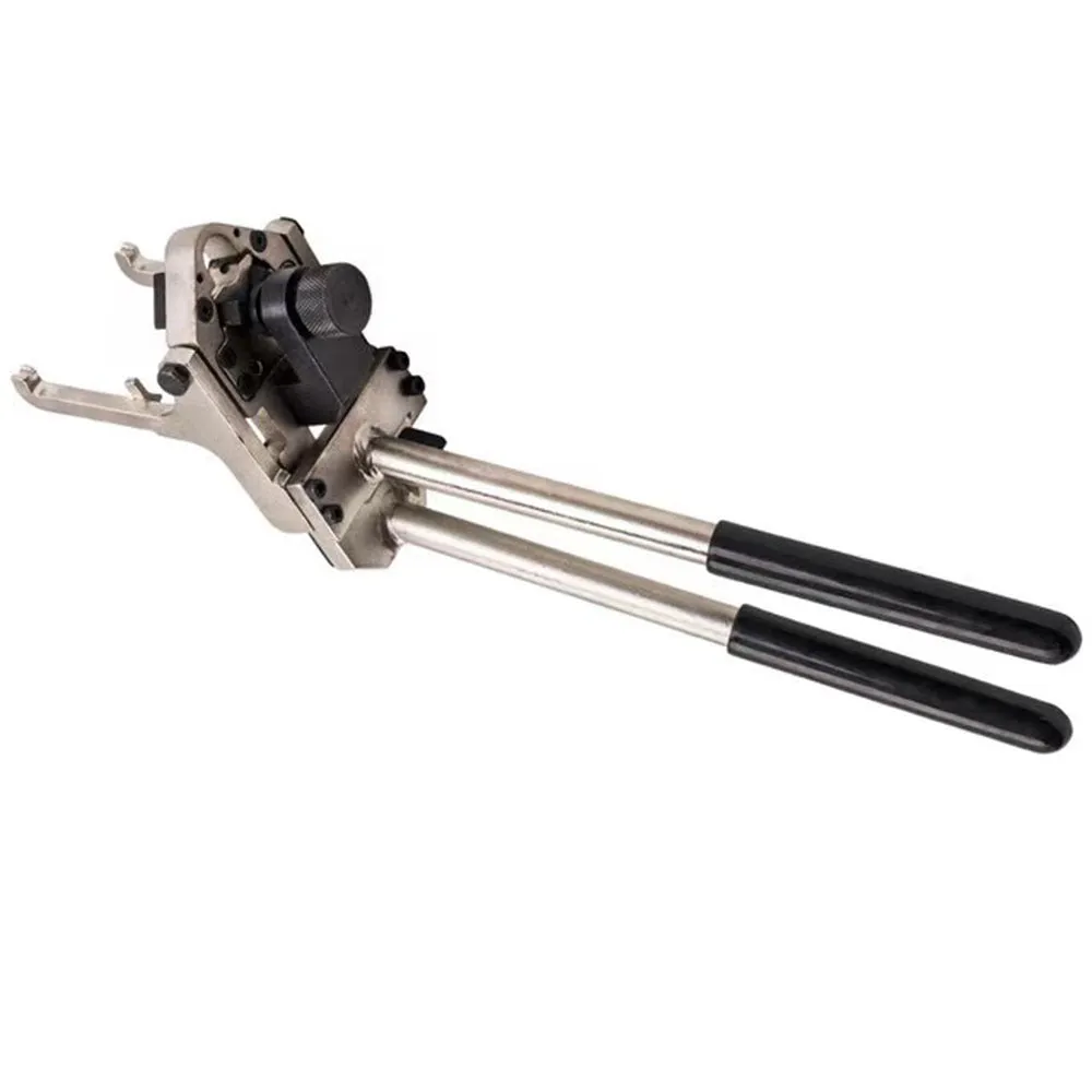 Valve pressure spring dismantling device for BMW engines with aluminium alloy body and steel pliers