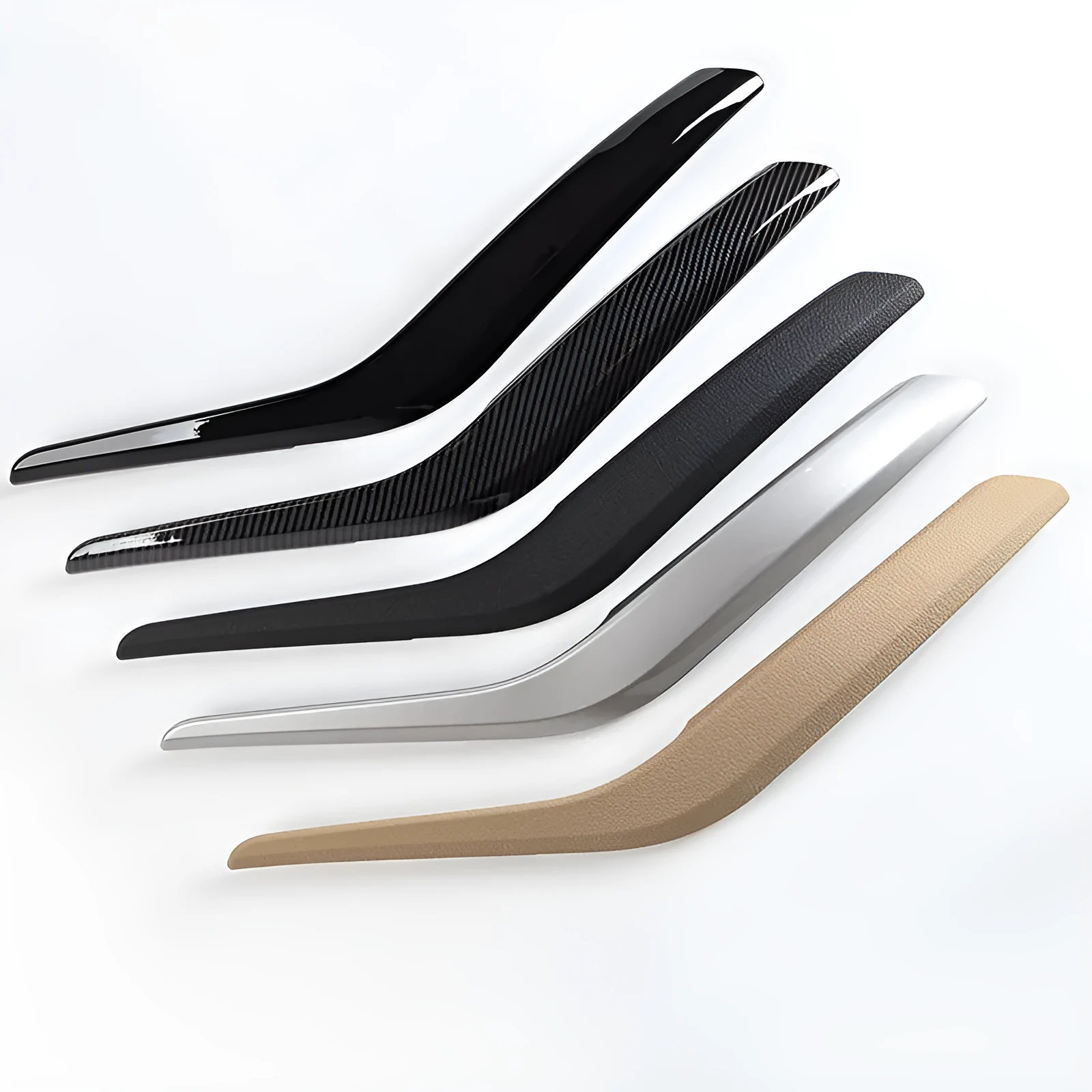 BMW interior carbon fibre pattern black car door handle made of ABS PC for front and rear doors