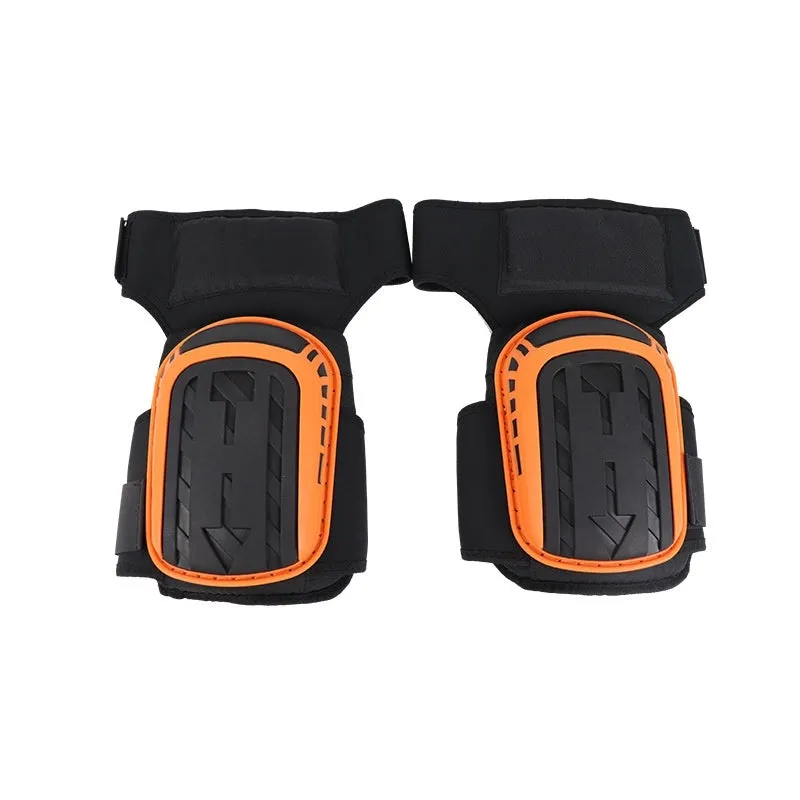 Black EVA riding motorcycle kneecap pad for drop-resistant sports protection on grey background