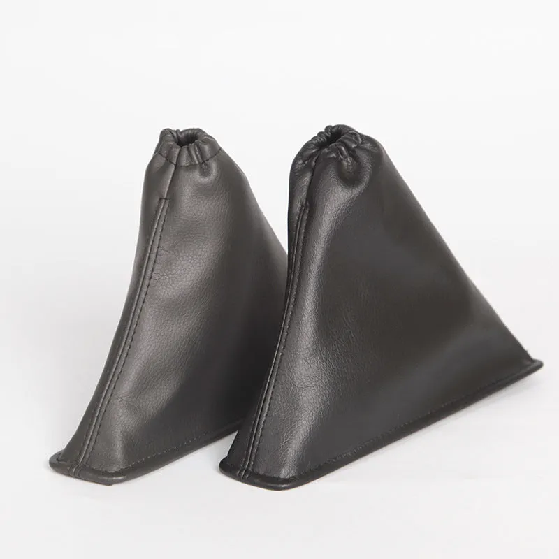 Black leather shift lever cover for Toyota Corolla measuring 15.2cm