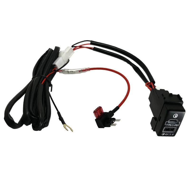 Portable QC3.0 double fast charge car charger with snap-on design for vehicle use