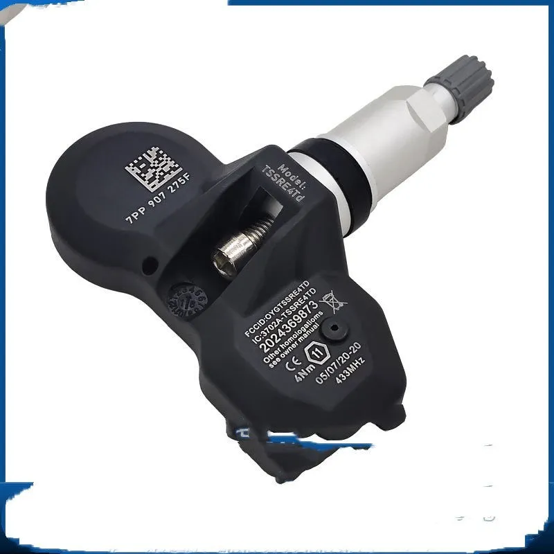 Black Audi tyre pressure monitor sensor replacement for vehicle TPMS systems