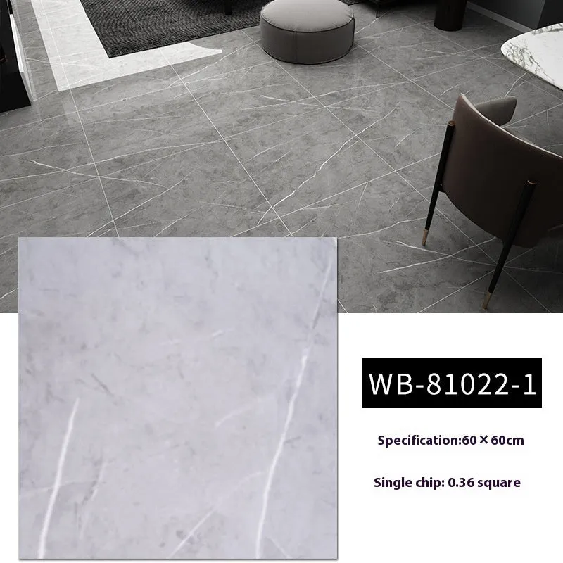 Wear-resistant marble-effect PVC self-adhesive floor sticker, 30cm x 30cm x 1.5mm