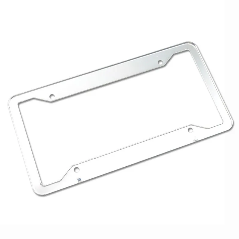 Aluminium alloy licence plate frame in black finish protecting vehicle registration plate