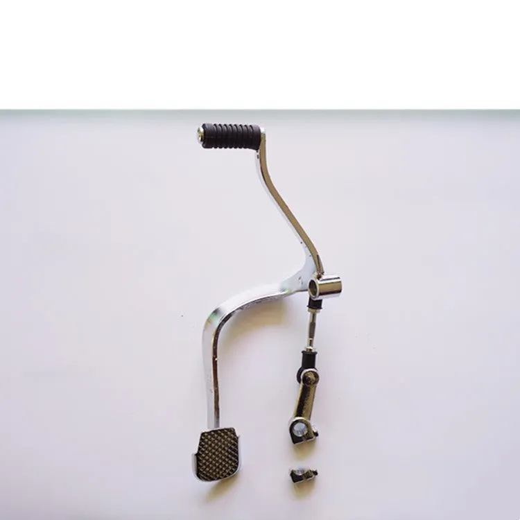 Steel motorcycle gear lever for GS125 model, showing coarse and fine teeth step design, length 300mm.