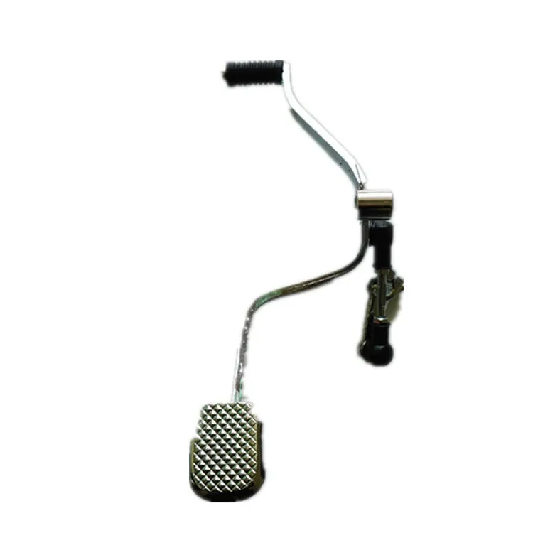 Steel motorcycle gear lever for GS125 model, showing coarse and fine teeth step design, length 300mm.