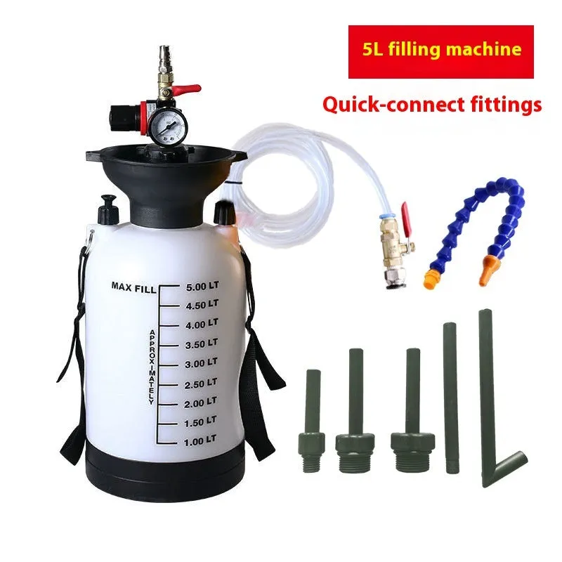 White metal car transmission oil tanker 5L fuel dispenser 150x80x15mm