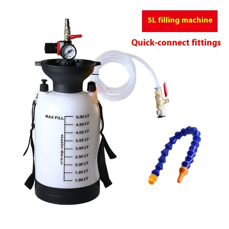 White metal car transmission oil tanker 5L fuel dispenser 150x80x15mm