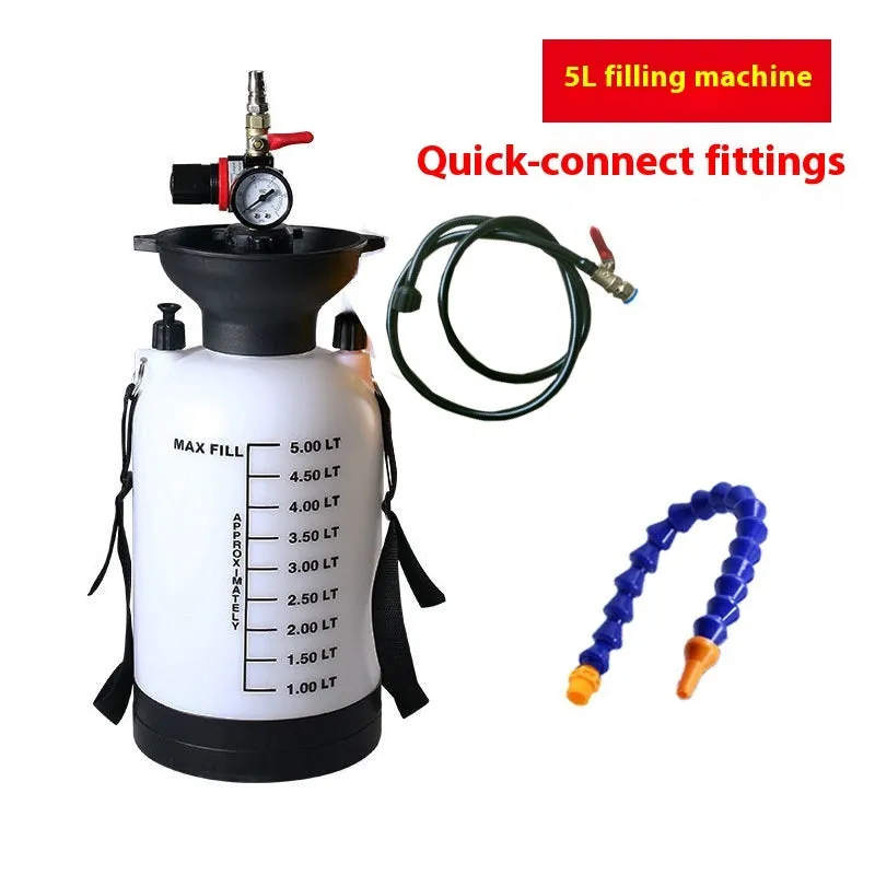 White metal car transmission oil tanker 5L fuel dispenser 150x80x15mm