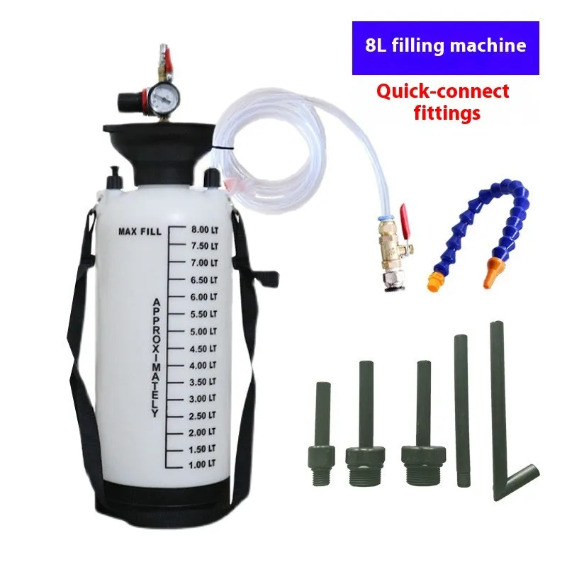 White metal car transmission oil tanker 5L fuel dispenser 150x80x15mm