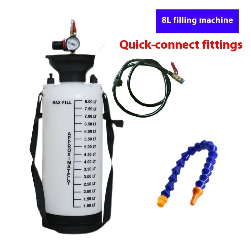 White metal car transmission oil tanker 5L fuel dispenser 150x80x15mm