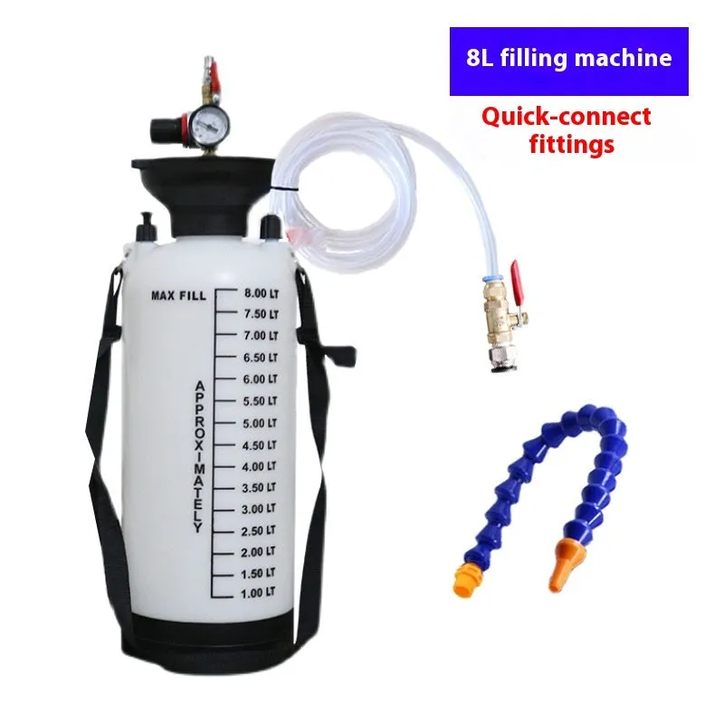 White metal car transmission oil tanker 5L fuel dispenser 150x80x15mm