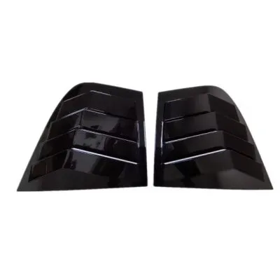 Rear triangle shutter carbon fibre decoration for Kia Stinger in bright black finish