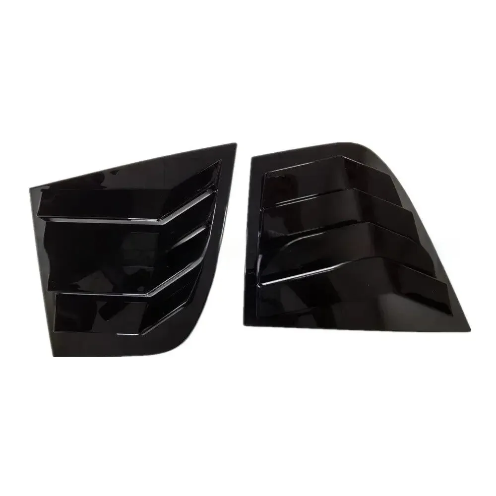 Rear triangle shutter carbon fibre decoration for Kia Stinger in bright black finish
