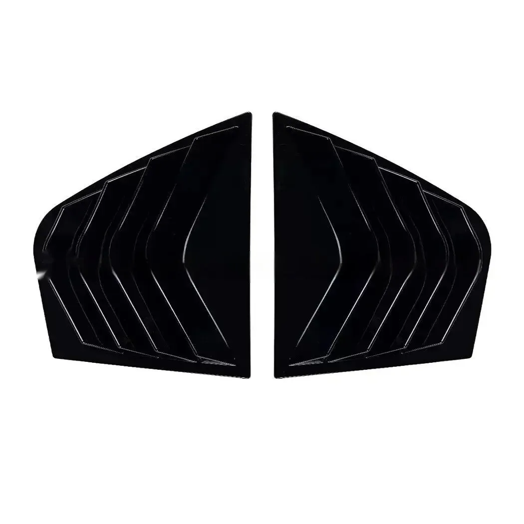 Rear triangle shutter carbon fibre decoration for Kia Stinger in bright black finish