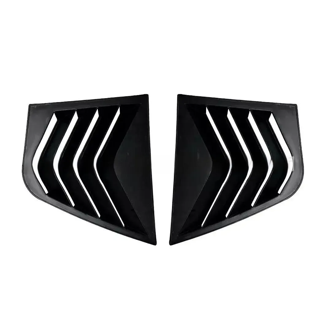 Rear triangle shutter carbon fibre decoration for Kia Stinger in bright black finish