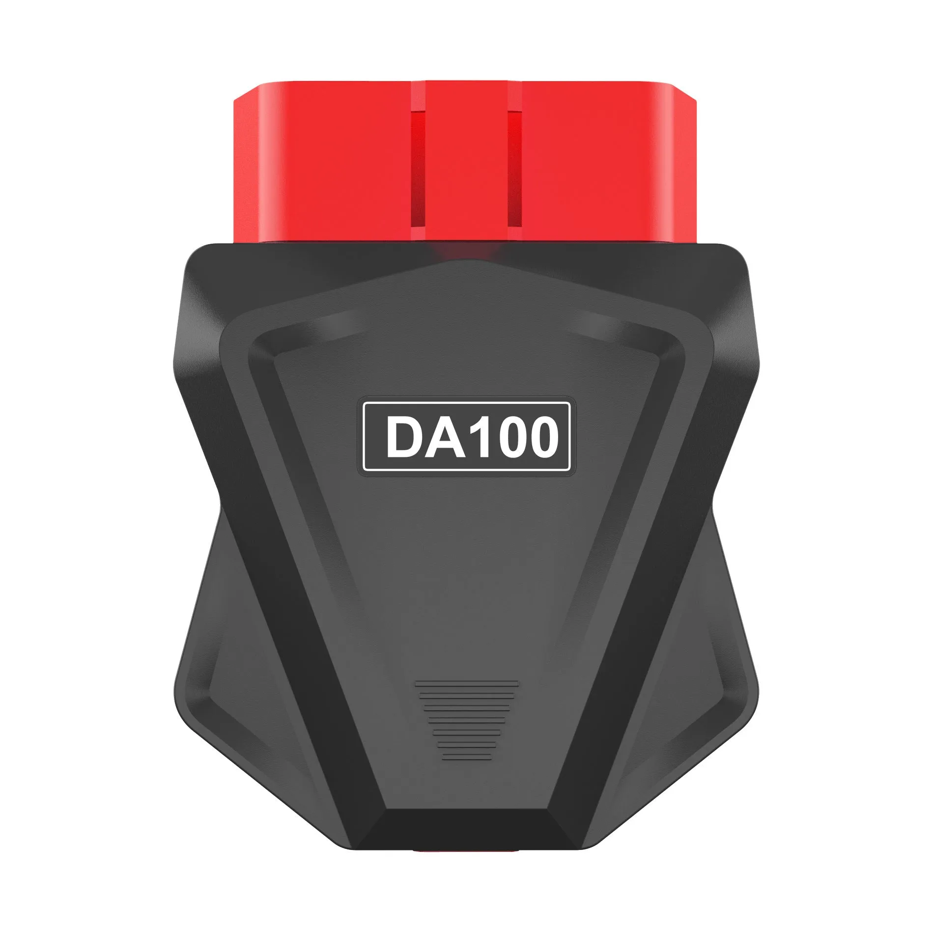 Car diagnostic tester with OBD2 connector to clear engine fault lights, 64.5x49x24mm, on white background