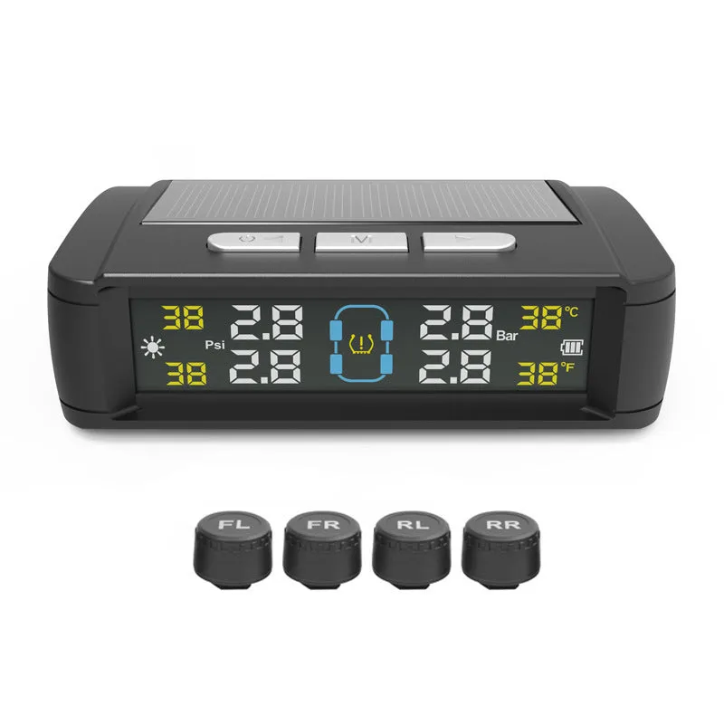 T11 tyre pressure monitor colour screen display showing tyre pressure and temperature data