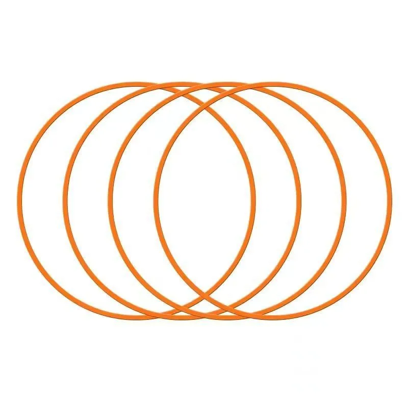 Set of four 18-inch car wheel hub guard circles in assorted colours showing scratch-resistant rim protection rings