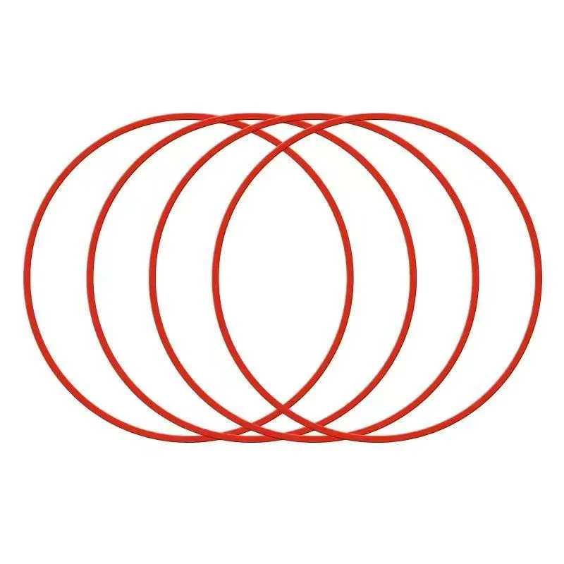 Set of four 18-inch car wheel hub guard circles in assorted colours showing scratch-resistant rim protection rings