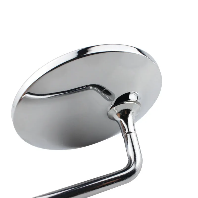Motorcycle rearview mirror electroplated silver aluminium alloy 8mm thread pair
