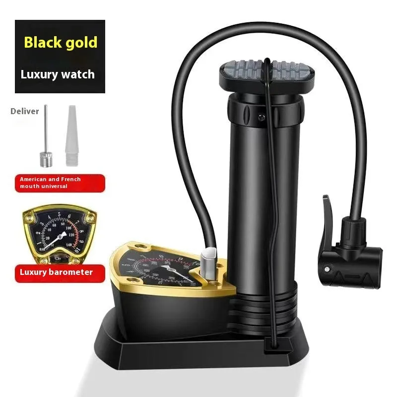 Foot tire pump with iron body and foot pedal for bicycle and motorcycle tyre inflation