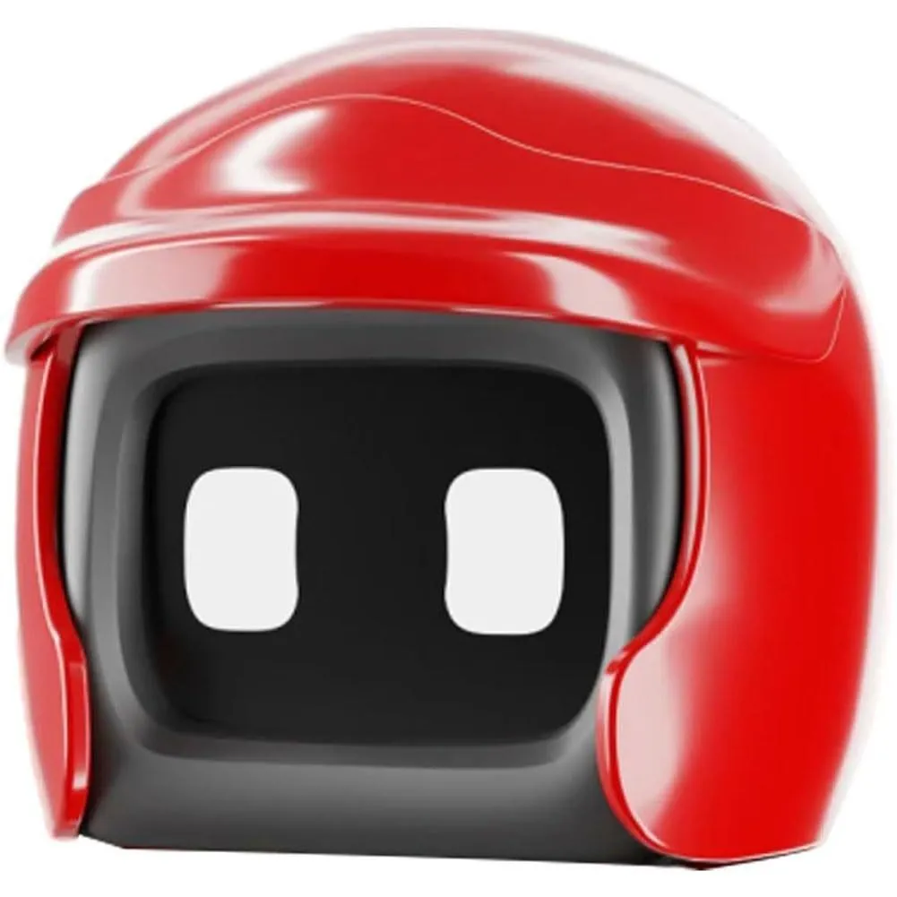 Plastic cartoon robot ornament for car dashboard in five colours: black, blue, pink, red, yellow
