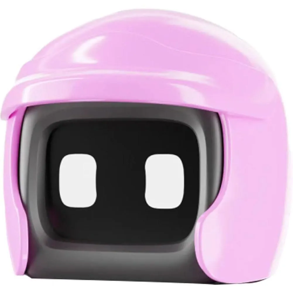 Plastic cartoon robot ornament for car dashboard in five colours: black, blue, pink, red, yellow