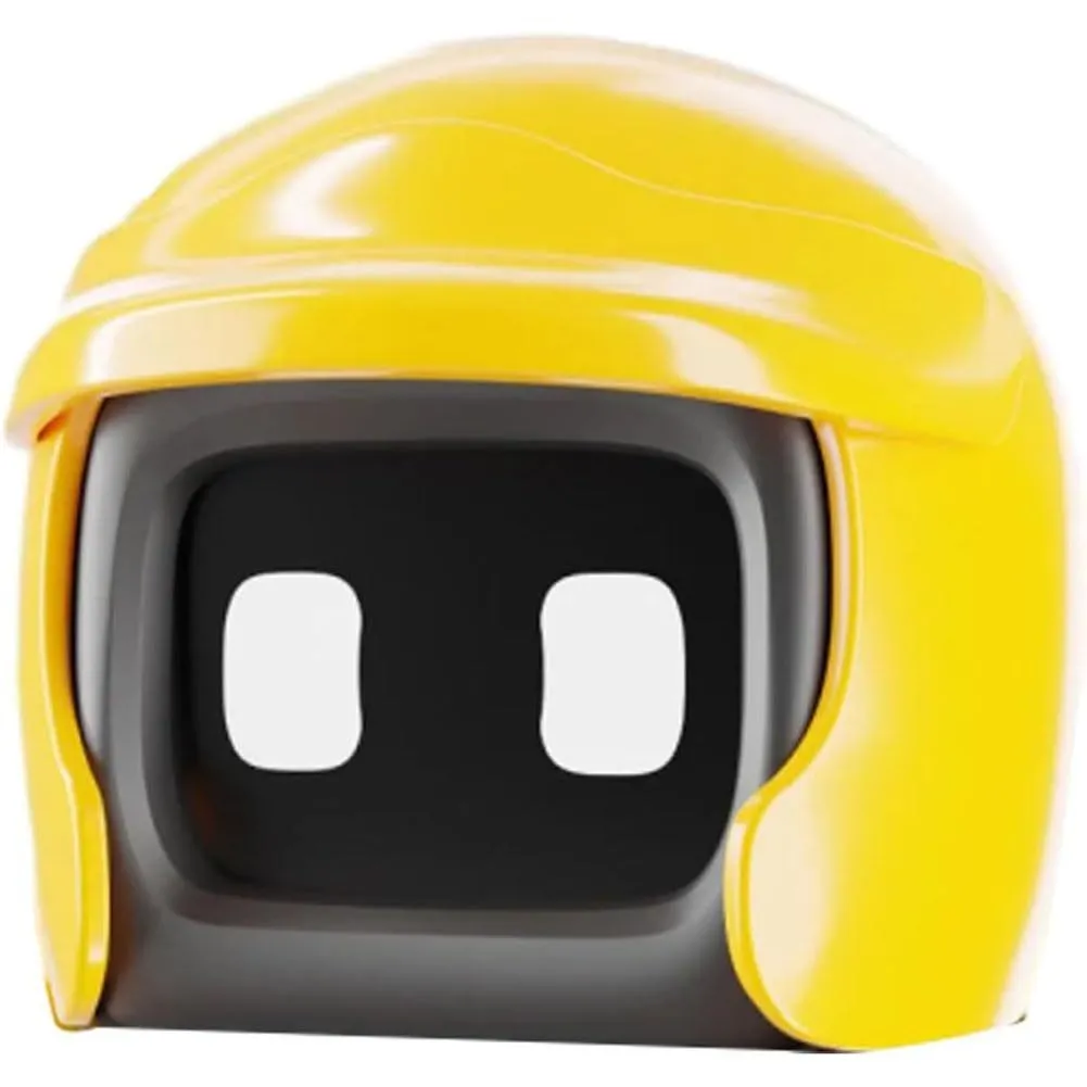 Plastic cartoon robot ornament for car dashboard in five colours: black, blue, pink, red, yellow