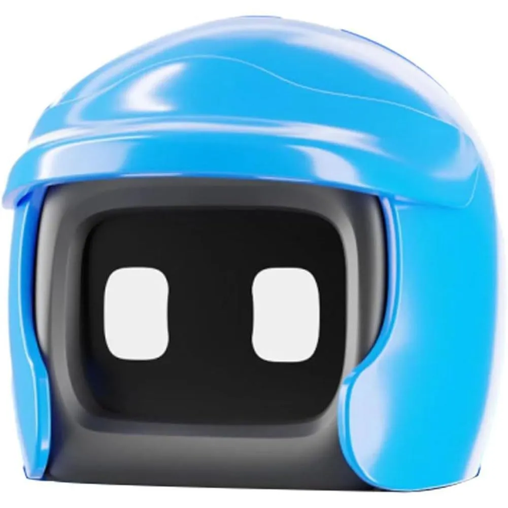 Plastic cartoon robot ornament for car dashboard in five colours: black, blue, pink, red, yellow